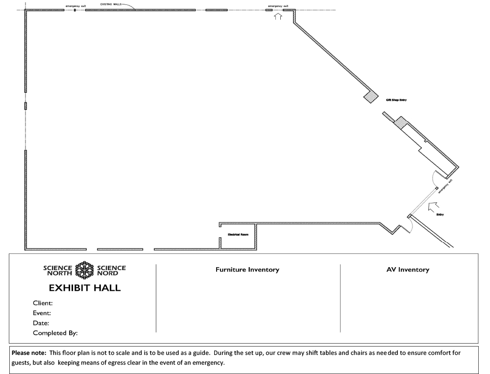 plan de sol — la grande salle d'exposition