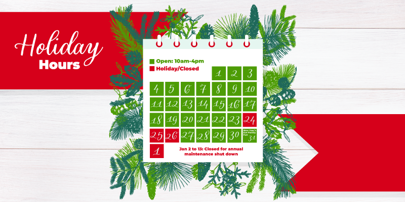 holiday hours calendar