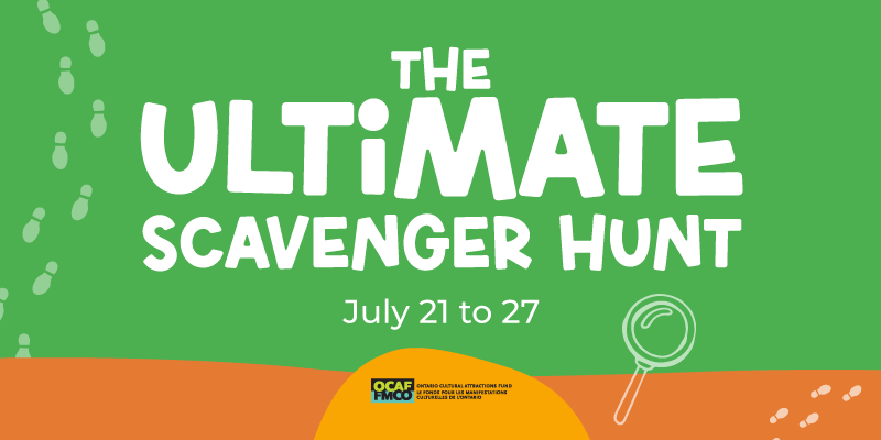 the ultimate scavenger hunt on a green background