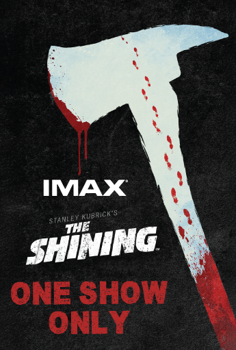 the shining movie poster with bloody axe