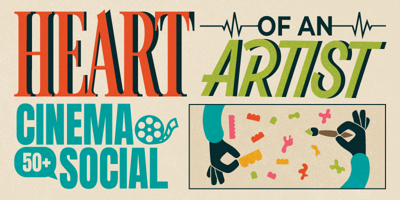 heart of an artist — two illustrated hands painting and playing with lego bricks