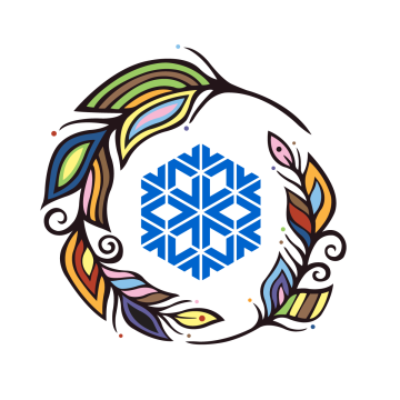 logo science nord enveloppé dans le thème du mois de la fierté et orné de plumes autochtones