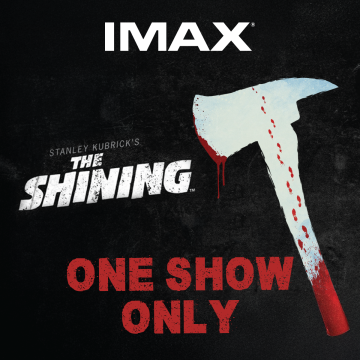 the shining movie poster with bloody axe