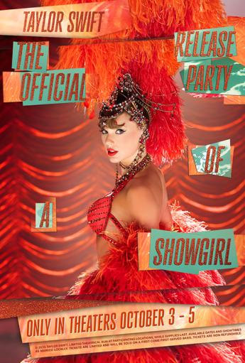 affiche du film taylor swift the official release party of a showgirl