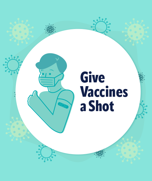 give vaccines a shot! logo